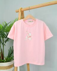 Футболка для девочки Зайка Neni, Розовый, 116