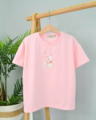 Футболка для девочки Зайка Neni, Розовый, 116