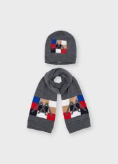 Комплект: шапка, шарф Mayoral, Серый, 128