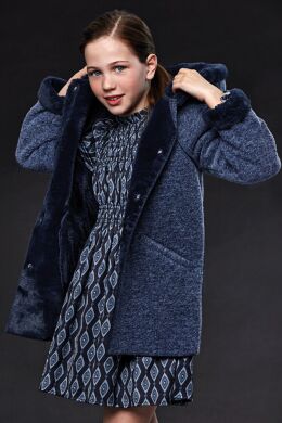 Пальто для девочки Mayoral, Синий, 157