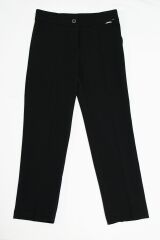 Школьные брюки для девочки с кантом, Черный, 146