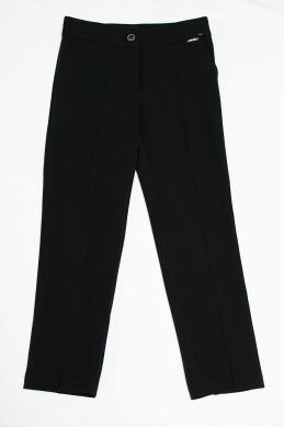 Школьные брюки для девочки с кантом, Черный, 164
