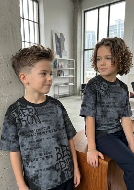 Футболка для хлопчика First Kids, Чорний, 110