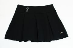 Красивая школьная юбка в крупную складку, Черный, 152