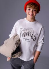 Лонгслів для хлопчика Mayoral, Молочний, 128