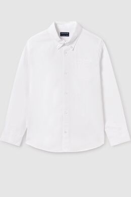Рубашка для мальчика Mayoral, Белый, 140
