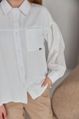 Блуза для дівчинки Nicolette Brilliant, Молочний, 140