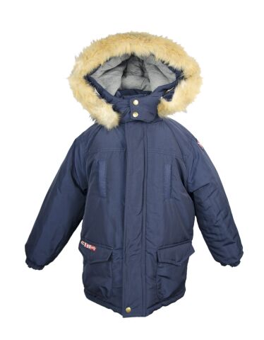 Куртка с искусственным мехом UK STYLE, Синий, 140