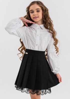 Школьная юбка для девочки Сесили SUZIE, Черный, 140