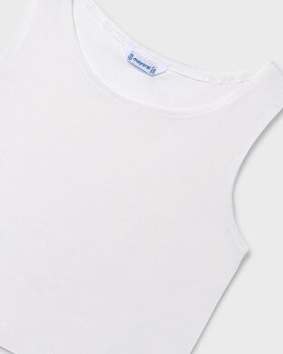 Комплект:кофта+топ для девочки Mayoral, Испания, Кремовый, 128