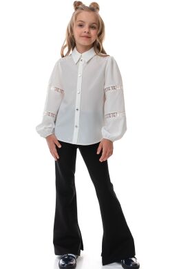 Блузка для девочки Виолетта SUZIE, Молочний, 128