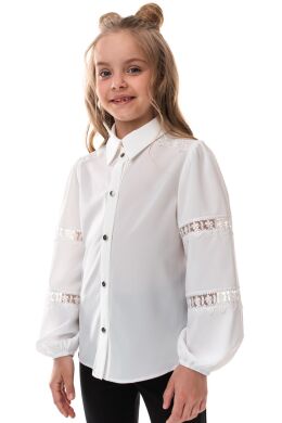 Блузка для девочки Виолетта SUZIE, Молочний, 122