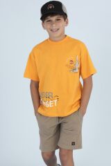 Комплект: шорти, футболка, кепка для хлопчика Mayoral, Помаранчевий, 160