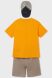 Комплект: шорти, футболка, кепка для хлопчика Mayoral, Помаранчевий, 128