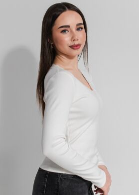 Лонгслів для дівчинки Лілія SUZIE, Молочний, 146