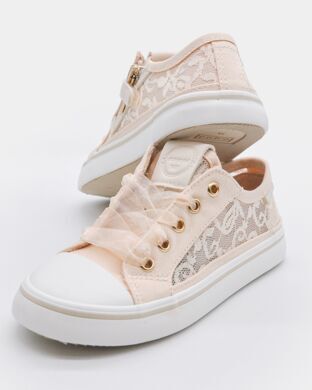 Мереживні кеди для дівчинки Mayoral, Іспанія, Кремовий, 32