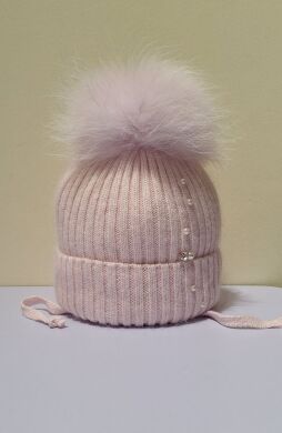 Шапка для дівчинки зимова Швейцарія ELF-KIDS, Рожевий, 50