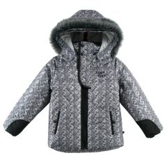 Куртка с искуственным мехом, СКИДКА -50%, Серый, 128