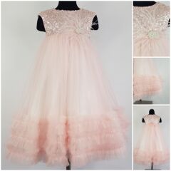 Платье, Розовый, 140