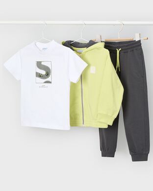 Спортивний костюм 3 од. для хлопчика Mayoral, Іспанія, Лимонний, 104