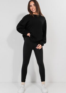 Утепленные лосины для девочки Флорет SUZIE, Черный, 152