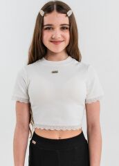 Кроп-топ для девочки Риера SUZIE, Молочний, 128