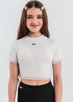 Кроп-топ для девочки Риера SUZIE, Молочний, 128
