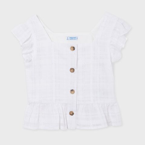 Блуза для девочки Mayoral, Белый, 140