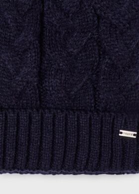 Комплект: шапка, шарф, перчатки Mayoral, Синий, 128