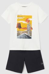 Комплект: шорти, футболка для хлопчика Mayoral, Чорний, 140