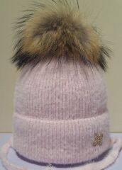 Шапка зимова для дівчинки Саллі ELF-KIDS, Рожевий, 50