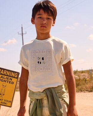 Футболка для мальчика Mayoral, Испания, Молочний, 128