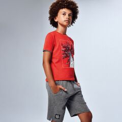 Комплект: шорты, футболка для мальчика Mayoral, Серый, 128
