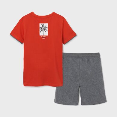 Комплект: шорты, футболка для мальчика Mayoral, Серый, 128