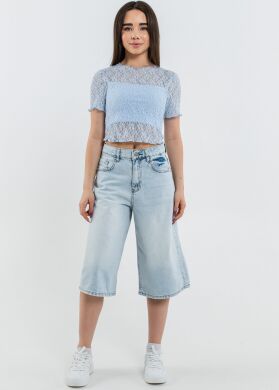 Шорти джинсові баггі для дівчинки Юніс SUZIE, Блакитний, 146