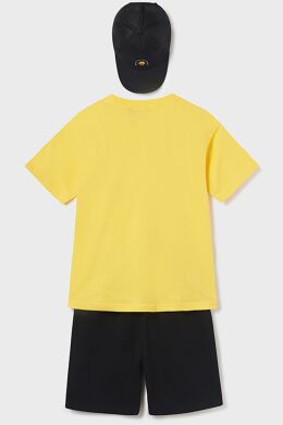 Комплект: шорти, футболка, кепка для хлопчика Mayoral, Жовтий, 140