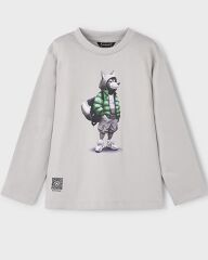 Лонгслів для хлопчика Mayoral, Сірий, 110