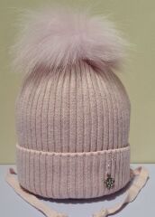 Шапка зимова для дівчинки Мона ELF-KIDS, Рожевий, 50