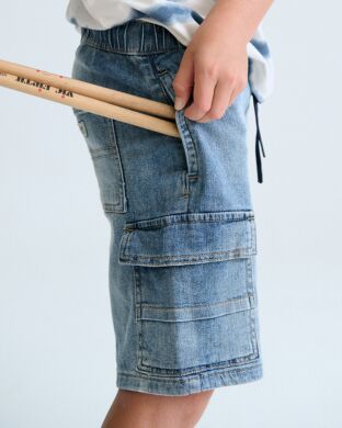 Джинсовые шорты для мальчика Mayoral, Испания, Голубой, 140