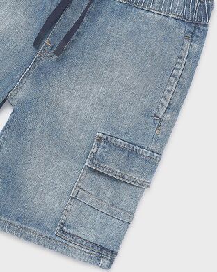 Джинсовые шорты для мальчика Mayoral, Испания, Голубой, 140