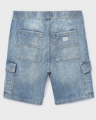 Джинсовые шорты для мальчика Mayoral, Испания, Голубой, 140