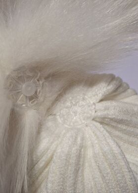 Зимняя шапка для девочки Мона ELF-KIDS, Молочний, 50