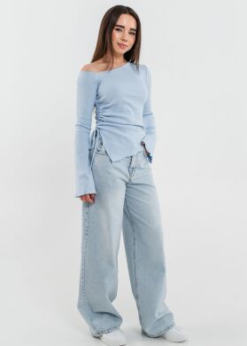 Джинси баггі блакитні для дівчинки Керол SUZIE, Блакитний, 146