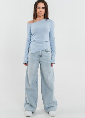 Джинси баггі блакитні для дівчинки Керол SUZIE, Блакитний, 146