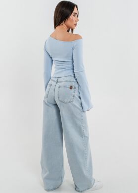 Джинси баггі блакитні для дівчинки Керол SUZIE, Блакитний, 146