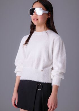 Свитер для девочки Mayoral, Кремовый, 128