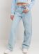 Джинсы багги со стразами для девочки Риамей SUZIE, Голубой, 146