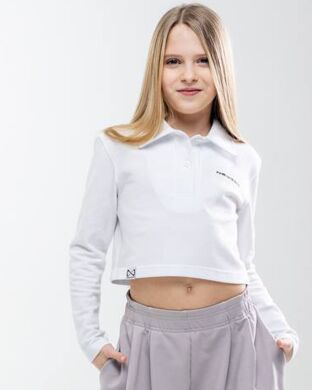 Кроп-поло для дівчинки Марті NEWGEN, Білий, 146