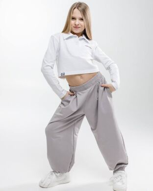 Кроп-поло для дівчинки Марті NEWGEN, Білий, 146