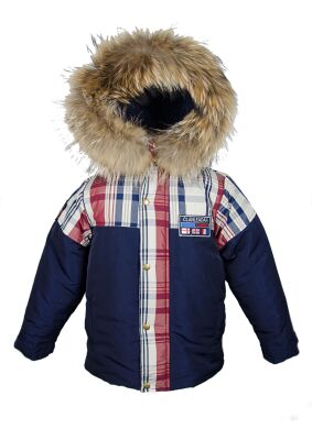 Куртка с натуральным мехом SNOW TIME, Цветной, 128